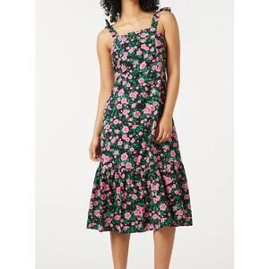 Princess Highway Estelle Floral Midi Dress Organic Cotton Cottagecore, XL